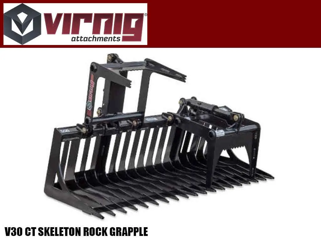 Virnig V30 Compact Tractor Skeleton Rock Grapple 1