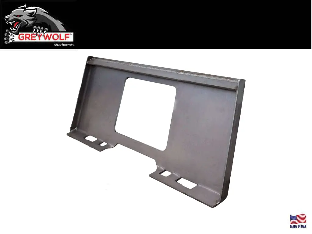 Greywolf Universal Skid Steer Plate - Cutout, 5/16" Thick 1