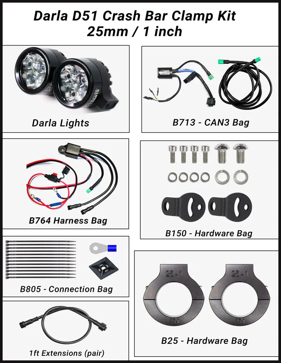 Clearwater Darla Kit W/ Can Opener For Water Boxer Models With 25Mm/1" Crash Bar Mounts 1