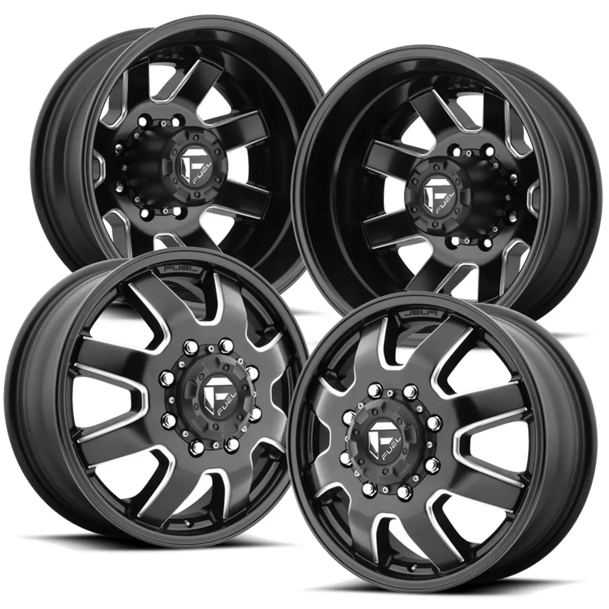 Fuel Maverick Drw 17×6.5 8×6.5 Black Aluminum 4-Wheel Kit (2 Front + 2 Rear) 1
