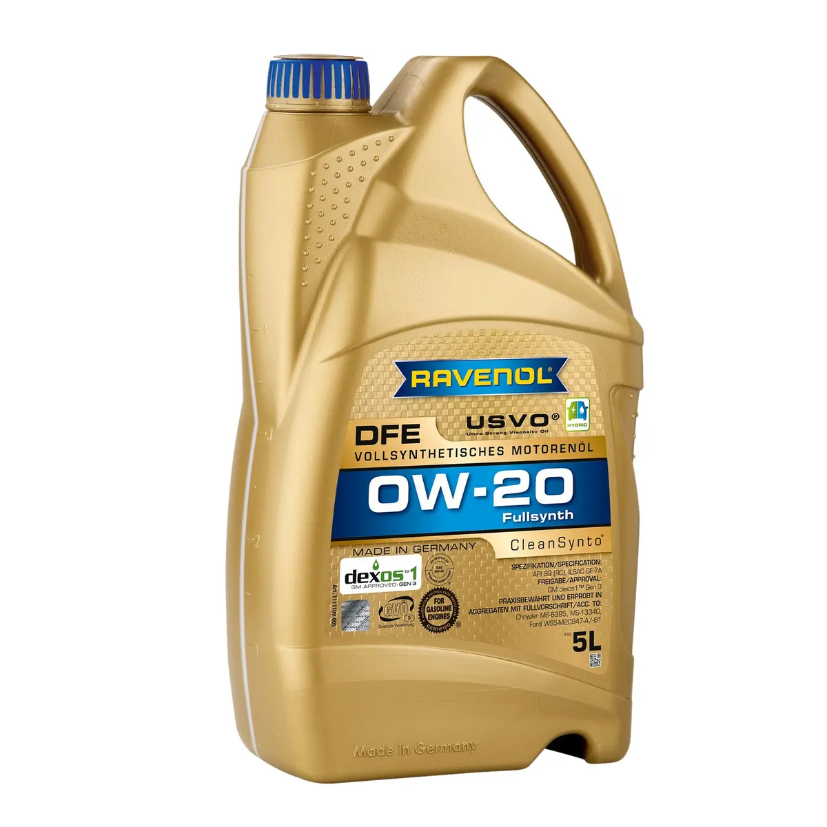 Ravenol Fully Synthetic Clean Synto Usvo Dfe 0W20 5 Liters 1