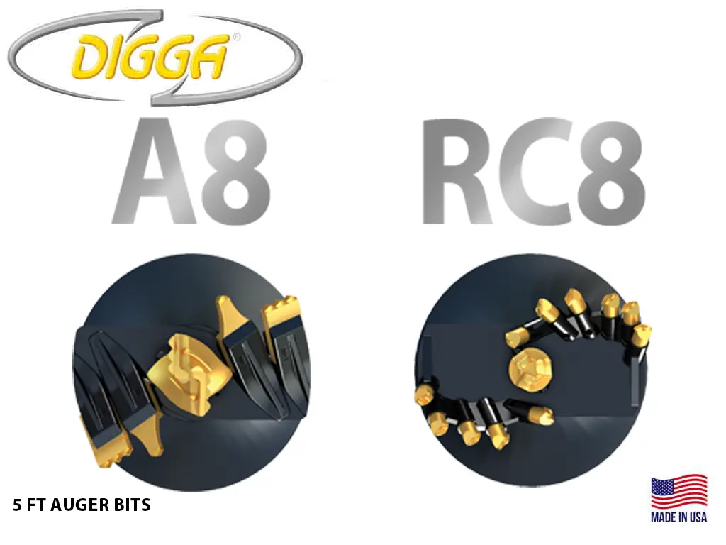 Digga A8, Rc8 General Purpose & Rock Bits - 20000 To 30000 Lb 1