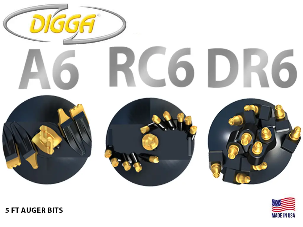 Digga A6, Rc6 & Dr6,  General Purpose & Rock Bits - 9000 To 30000 Lb 1