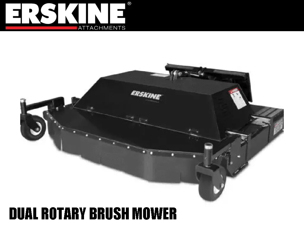 Erskine Dual Rotary Brush Mower With Float And Tilt For Skid Steers 1