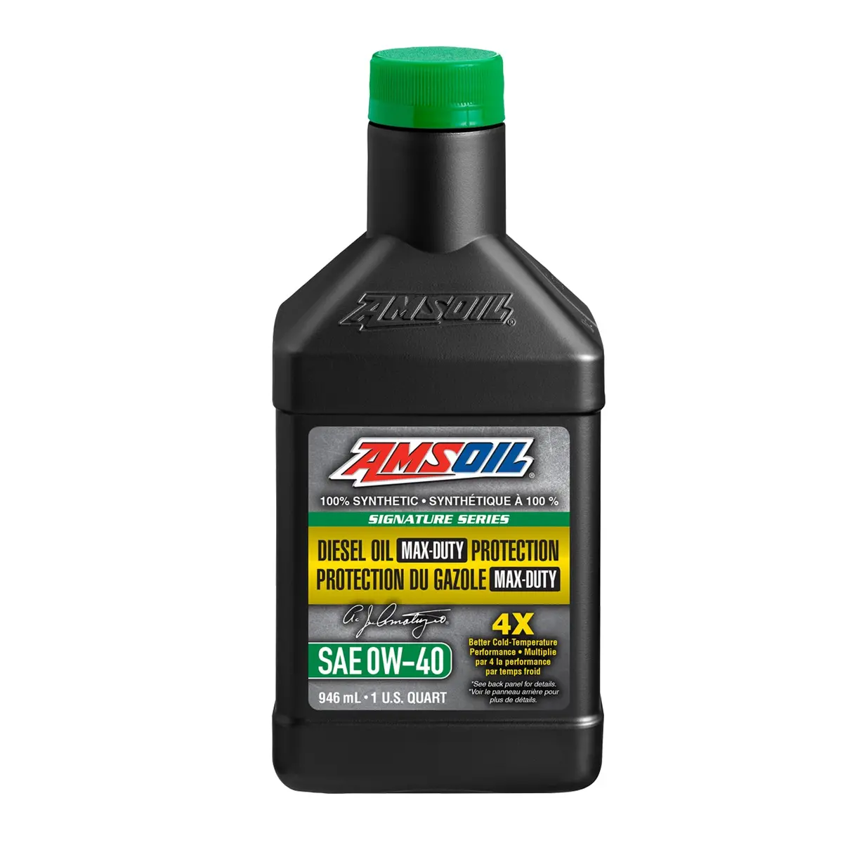 Amsoil 100% Synthetic Signature Series Diesel Oil Max Duty 0W40 1 Quart 1