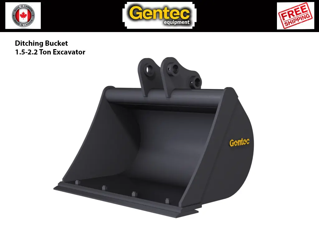Gentec 24" Ditching Bucket For 1.5-2.2 Ton Excavator 1