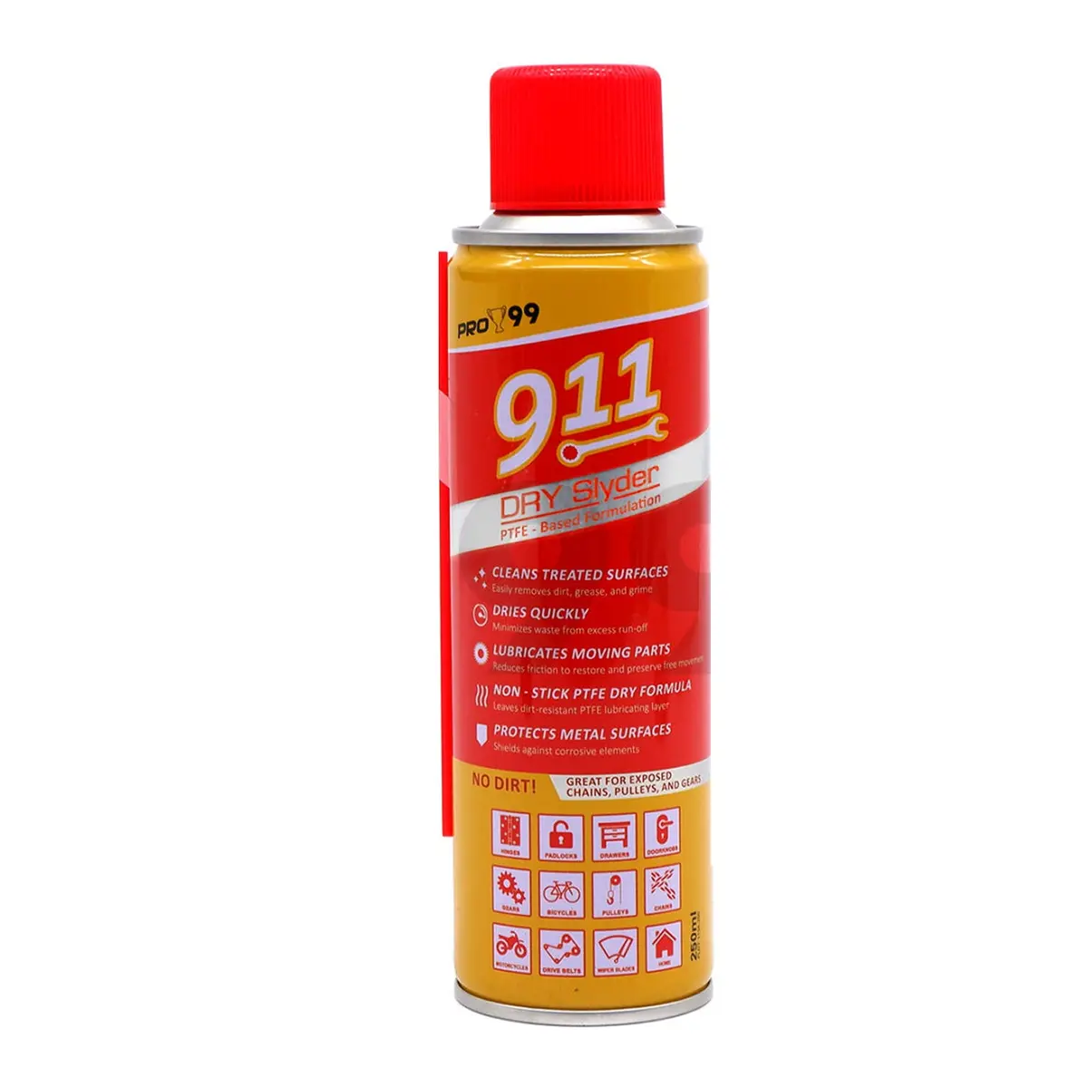 Pro-99 911 Dry Slyder White Dry Ptfe Lubricant 250Ml 1