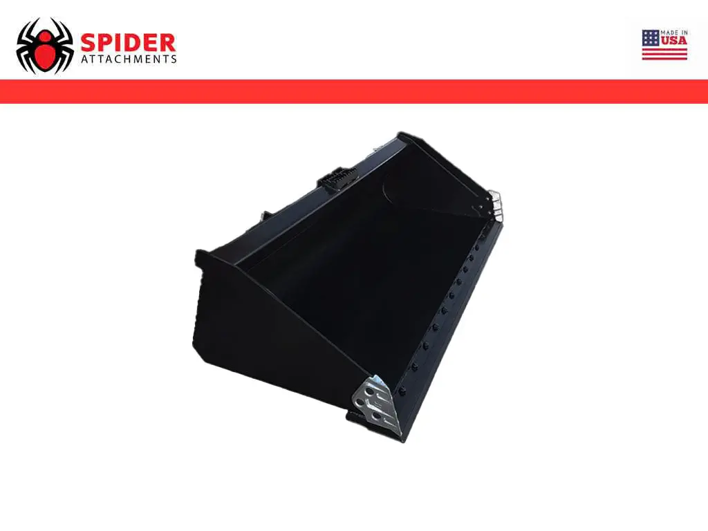 Spider Attachments Extreme Duty Low Profile Buckets For Larger Skid Steer Loaders 1
