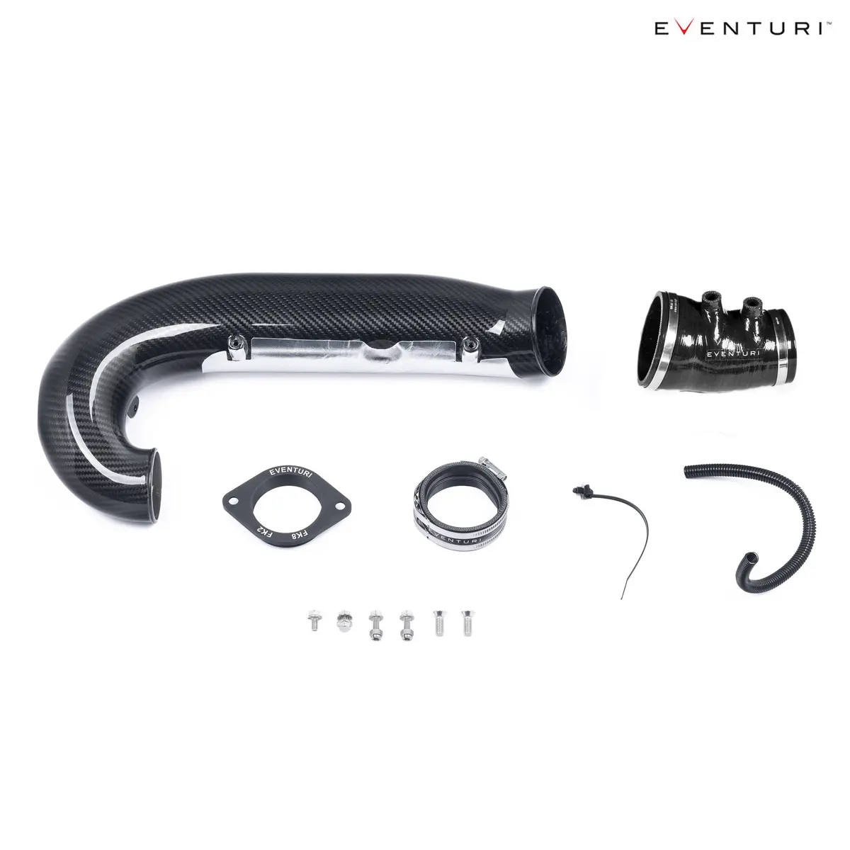 Eventuri Carbon Fiber Oversized Turbo Tube For Honda Civic Fk8 V3 1