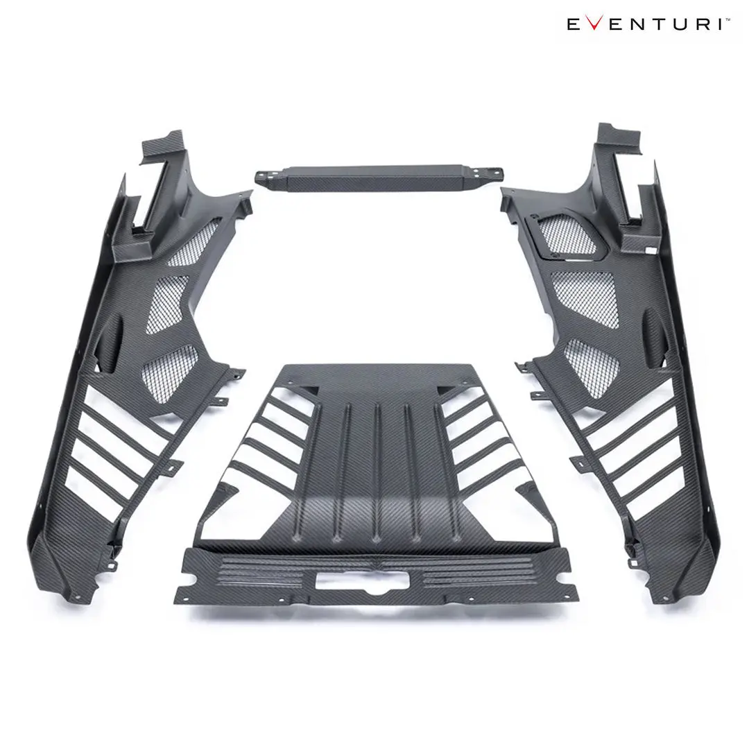 Eventuri Carbon Fiber Engine Cover Set Matte Finish For Lamborghini Huracan 1