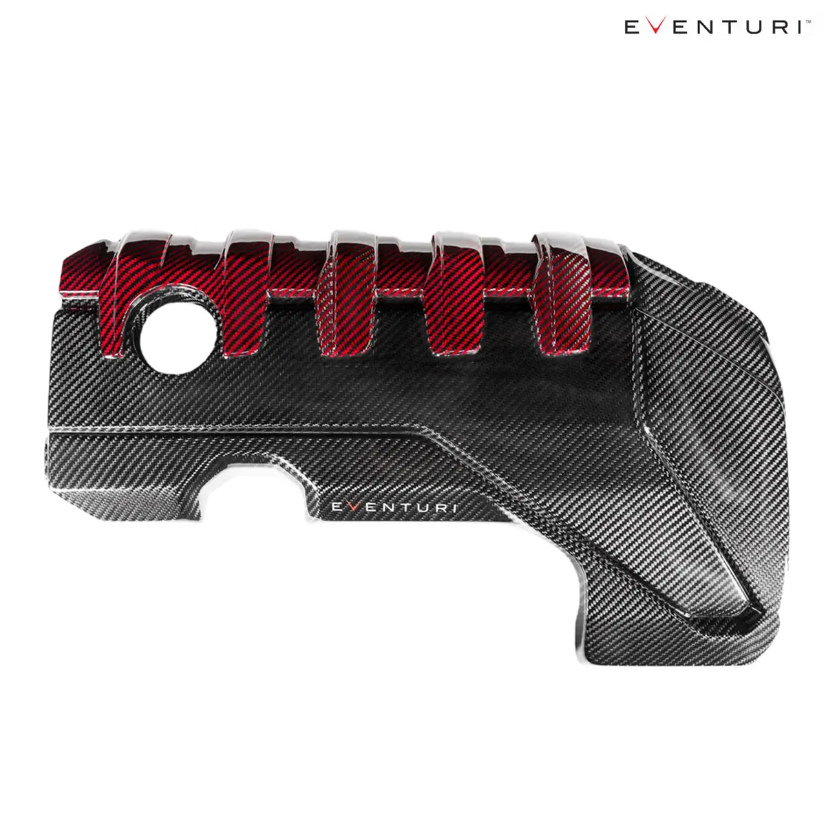 Eventuri Carbon Fiber Black And Red Engine Cover For Audi Rs3 Gen 2 / Ttrs 8S 1