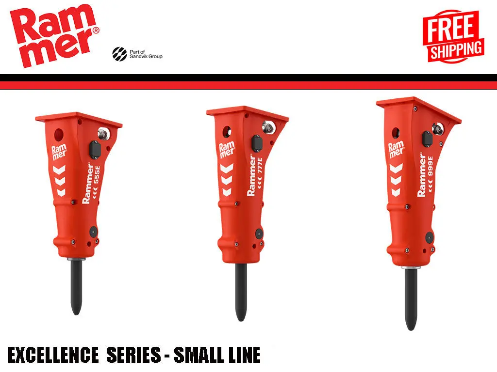 Rammer Excellence Series Hydraulic Hammers For Compact Excavators 7100 To 28700 Lbs. 1