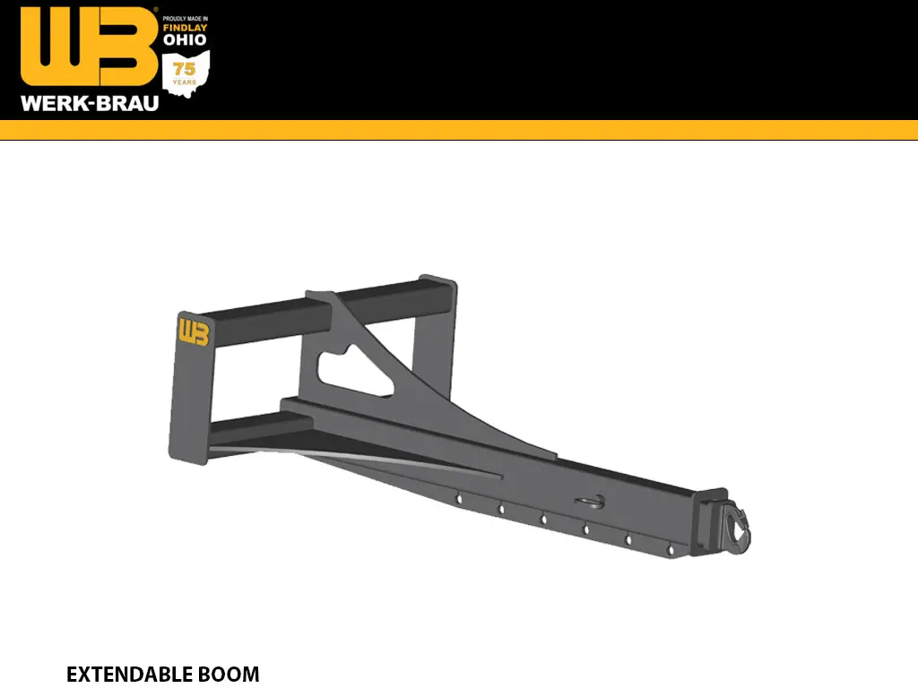 Werk-Brau Extendable Boom For Wheel Loaders 43,000 - 68,000 Lbs. (Class 5 & 6) 1
