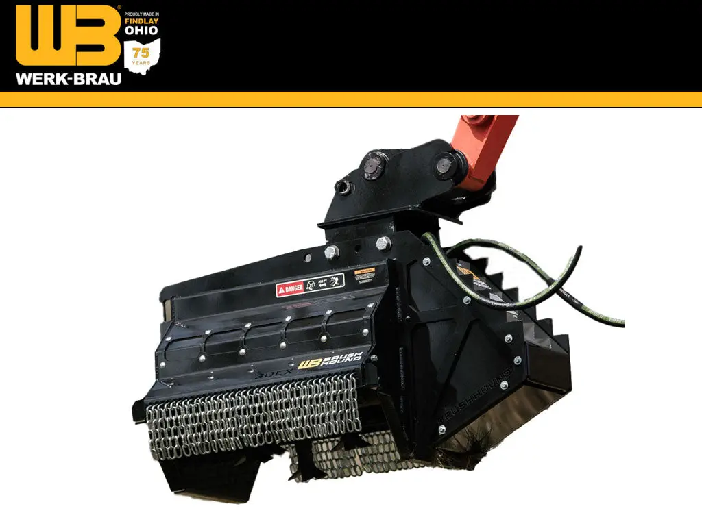 Werk-Brau Brushhound 30Ex Series Flail Shredder For 8000 To 13000 Lbs. Excavators 1