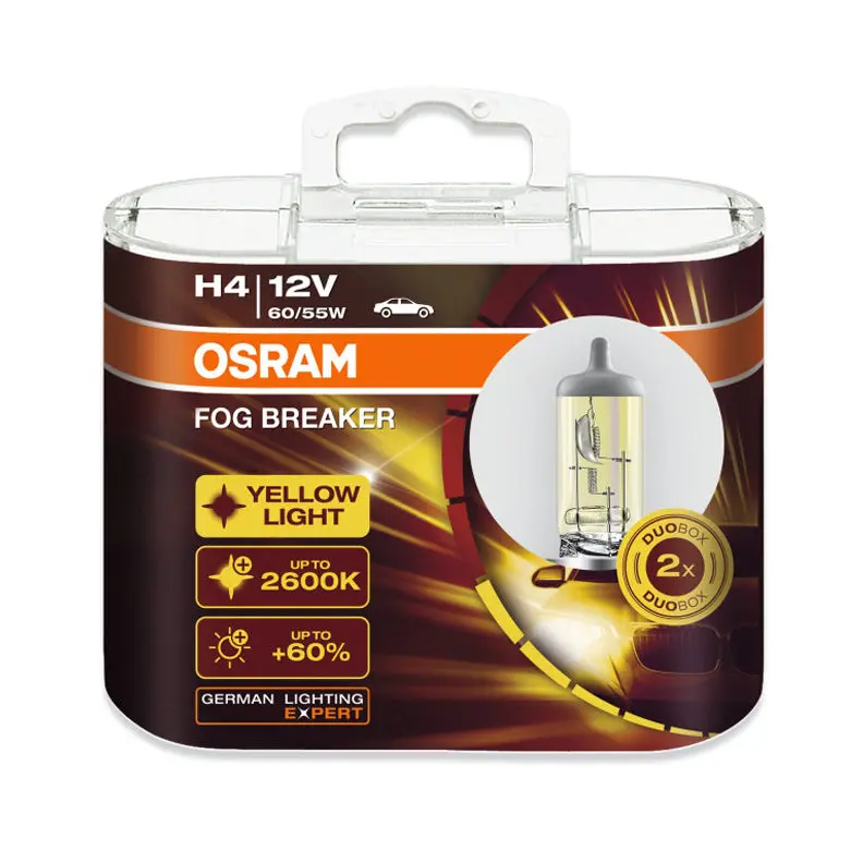 Osram Fog Breaker Yellow Light 2600K H4 60/55W 1