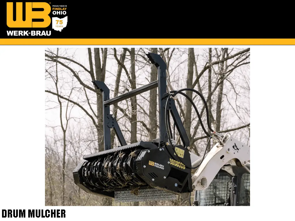 Werk Brau Fhx Brush Hound Defender Drum Mulcher For Skid Steers 1