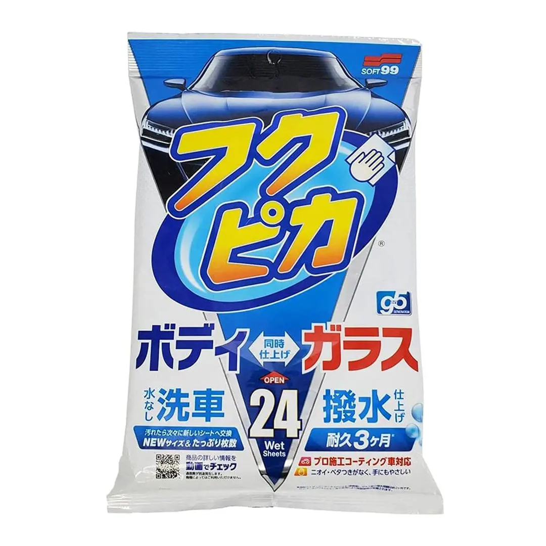 Soft99 Fukupika Wash & Wax Gen. 5 24 Wipes (Ca. 175 X 300 Mm) 1