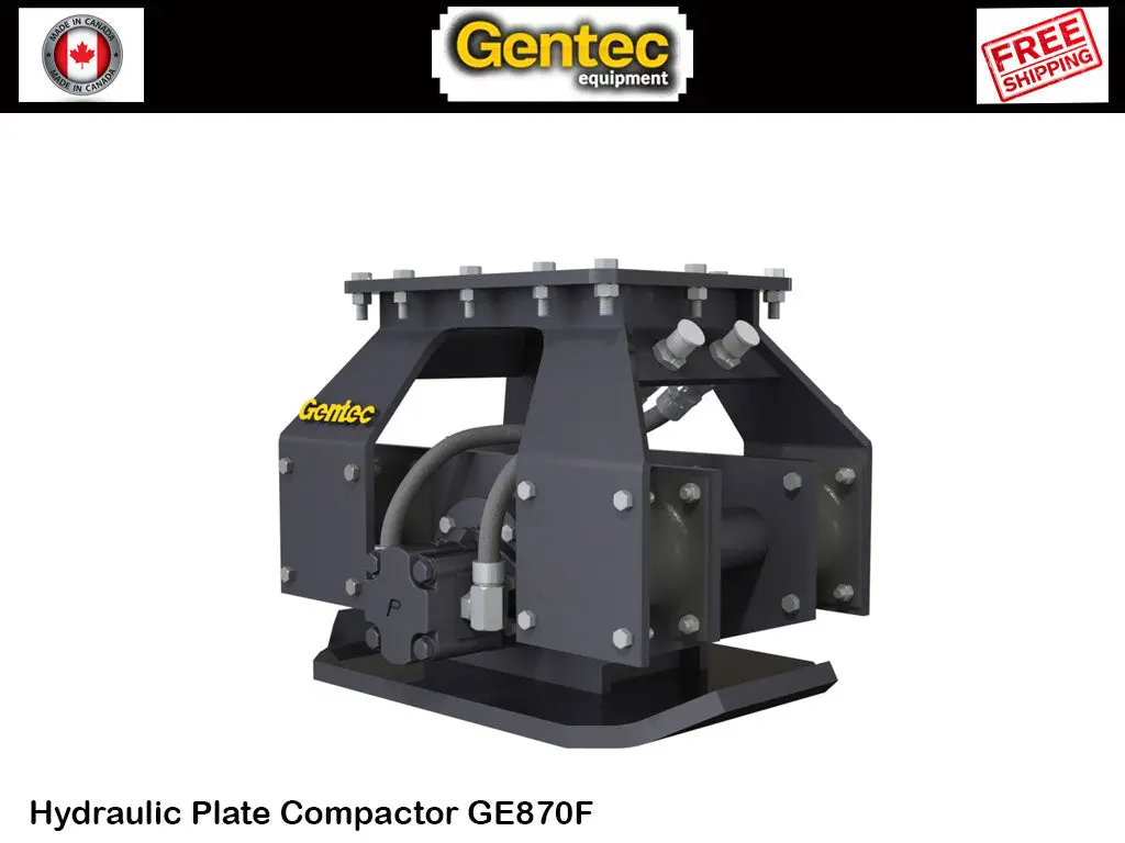 Gentec Ge870f Hydraulic Plate Compactor, 4000-14500 Lbs. Excavators 1