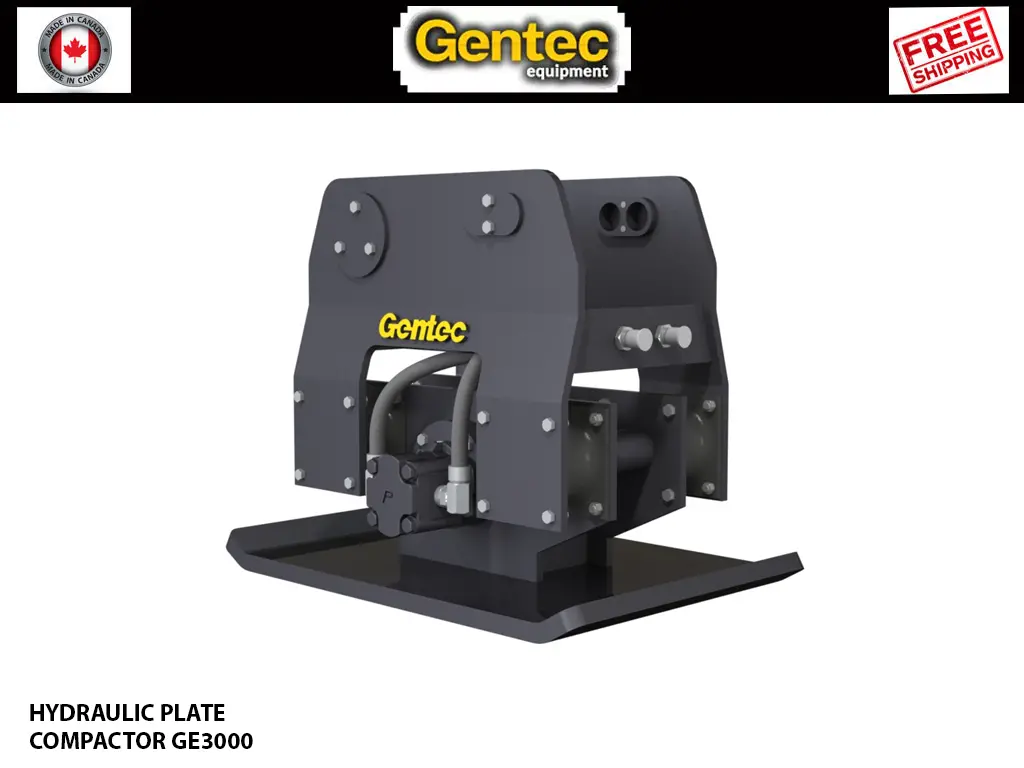 Gentec Ge3000 Hydraulic Plate Compactor, 15,000-33,500 Lbs. Excavators 1