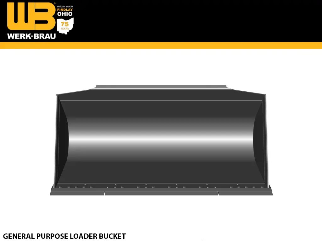 Werk-Brau General Purpose Loader Buckets For Wheel Loaders 26,000 - 30,000 Lbs. (Class 3) 1
