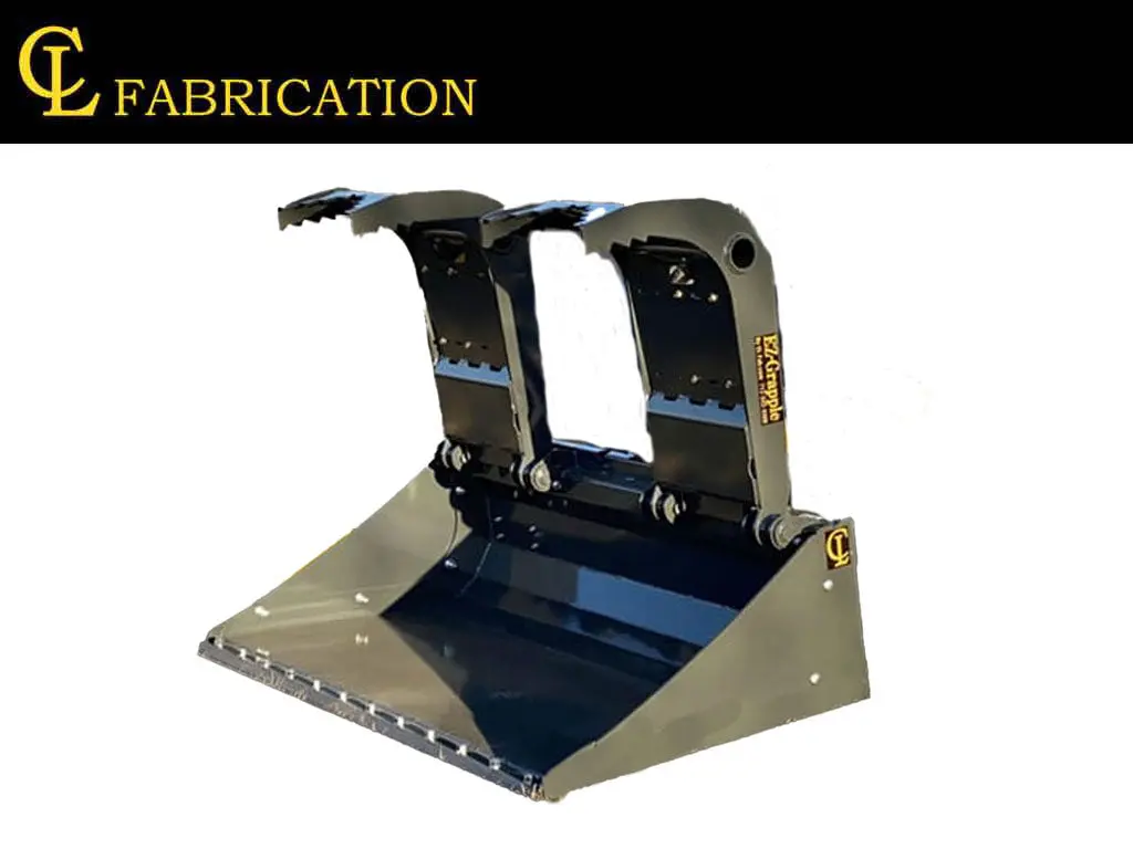 Cl Fabrication Solid Bottom Grapple Bucket For Skid Steer 1