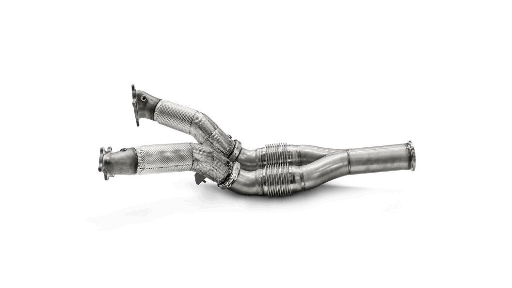 Akrapovič Downpipe / Link Pipe Set (Ss) For Stock Turbochargers For Nissan Gt-R 2008-2023 1