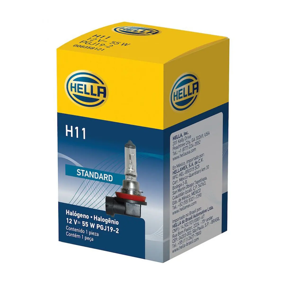 Hella Standard Halogen Bulb H11 55W 12V 1