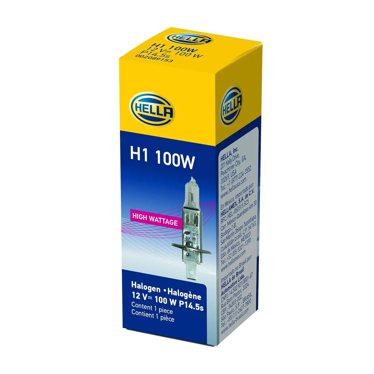 Hella Standard Halogen Bulb H1 100W 12V 1
