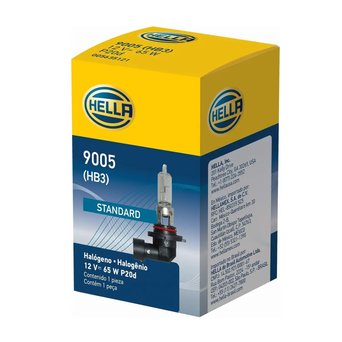 Hella Standard Halogen Bulb Hb3/9005 60W 12V 1