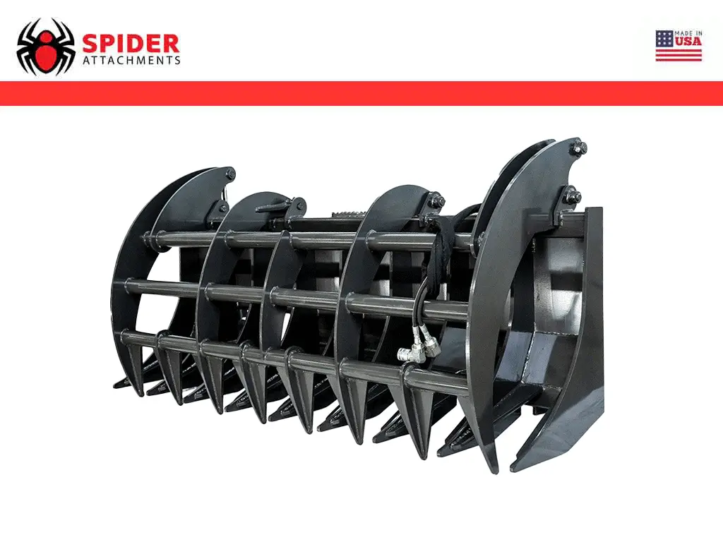Spider Heavy Duty Grapple Rake For Skid Steer Loaders 1