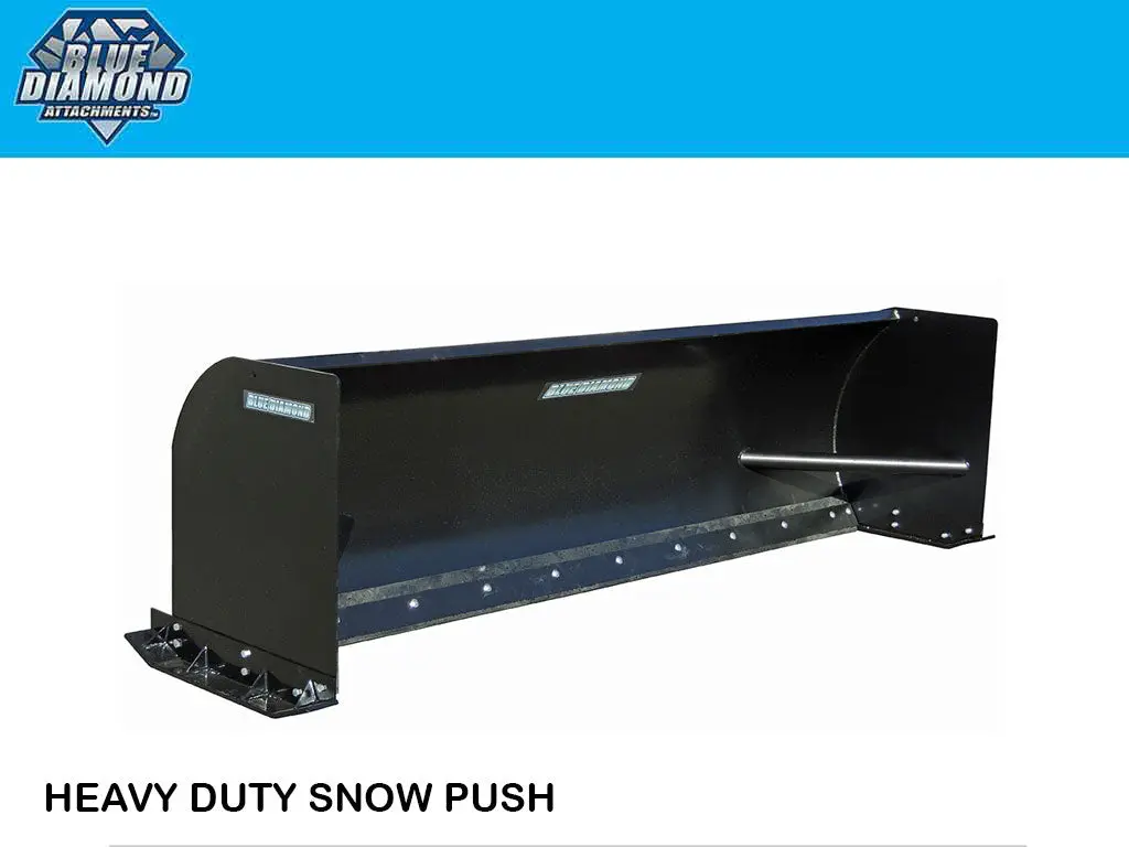 Blue Diamond Heavy & Standard Duty Snow Pusher For Skid Steer 1