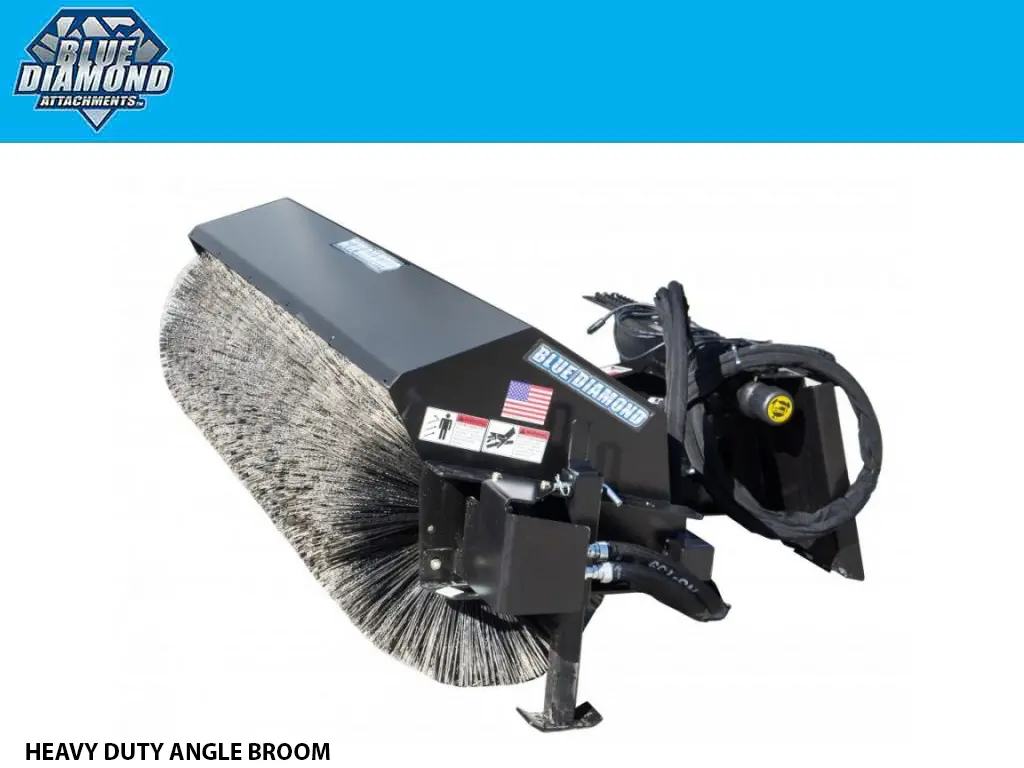 Blue Diamond Brooms Hydraulic Angle Heavy Duty Series 2 - Skid Steer 1