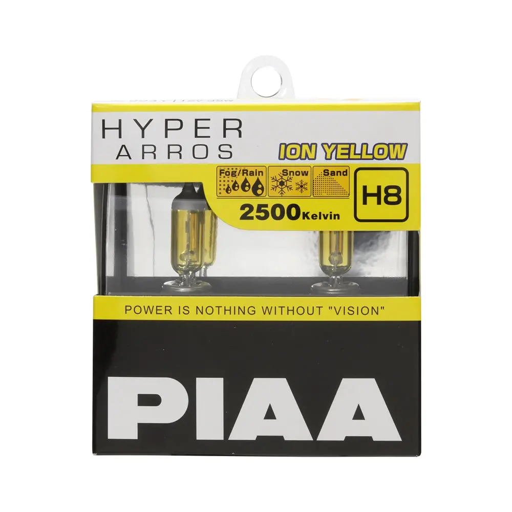 Piaa Hyper Arros 2500K Ion Yellow Halogen Bulb H8 1