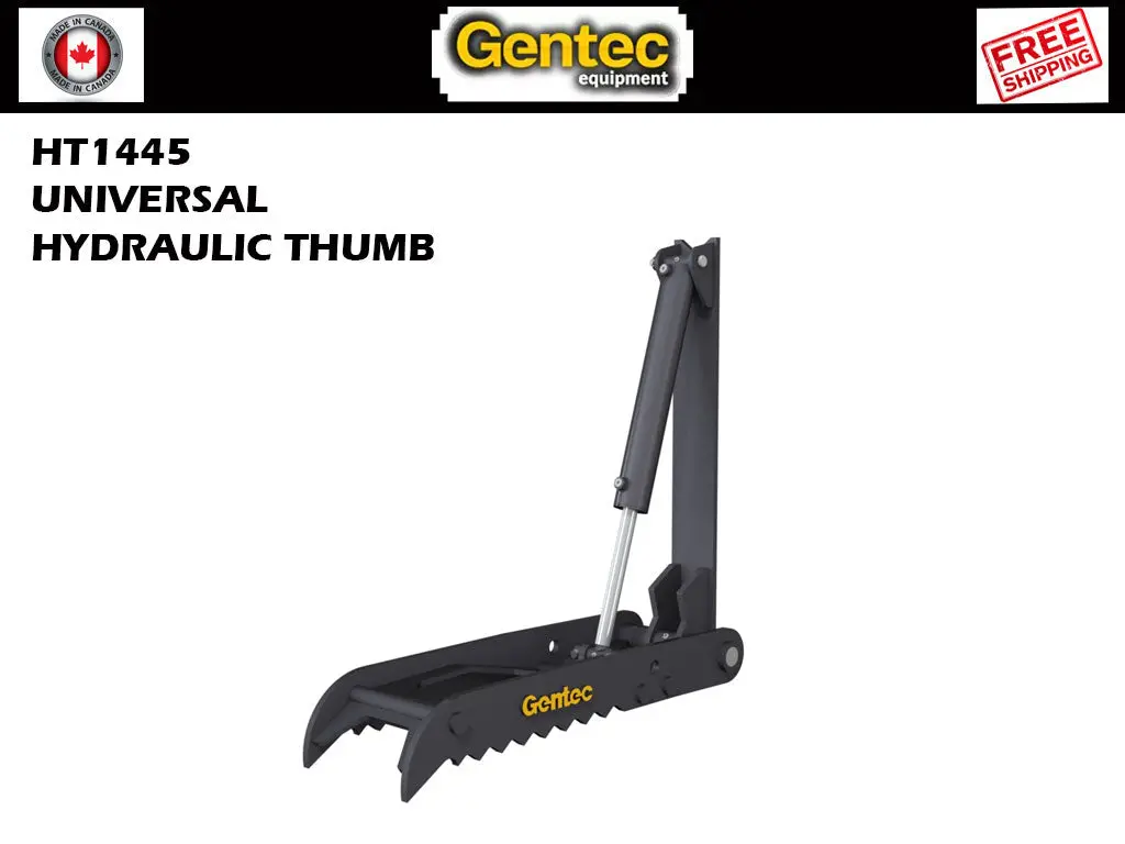 Ht1445 Gentec Universal Hydraulic Excavator Thumbs, 10000-22000 Lbs Excavators 1