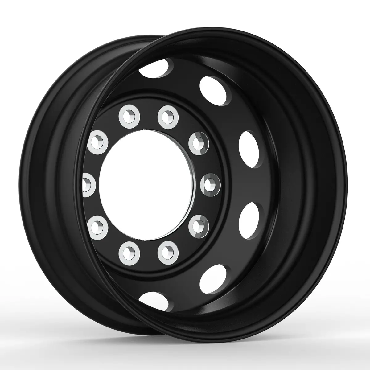 22.5X8.25 Northstar 10X285mm Hub Pilot "Saturn" Black Rear 1