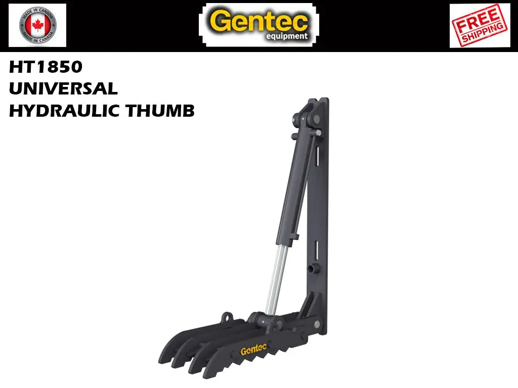 Ht1850 Gentec Universal Hydraulic Excavator Thumbs, 22500-39000 Lbs Excavators 1