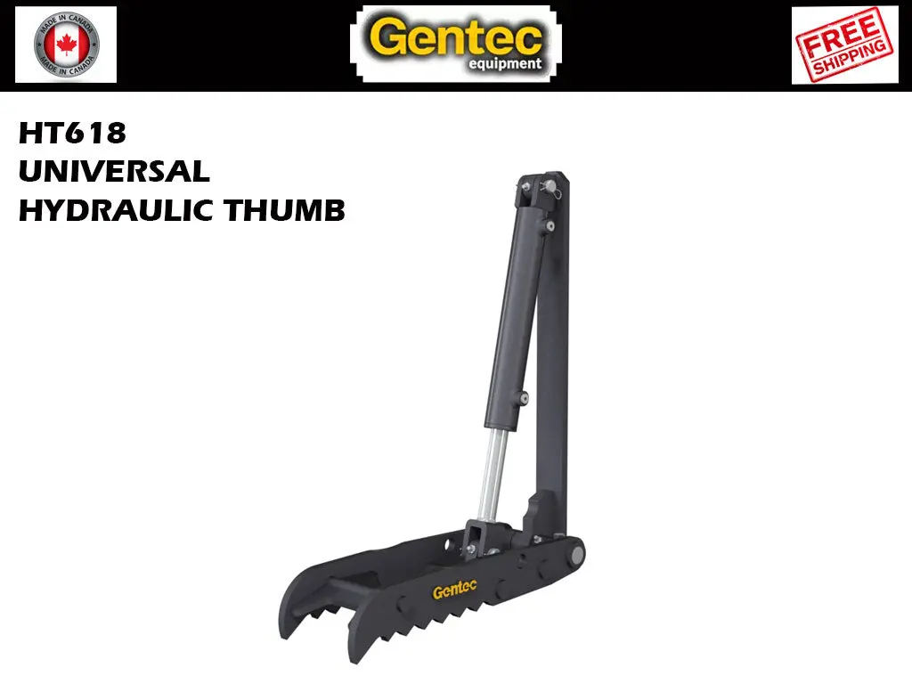 Ht618 Gentec Universal Hydraulic Excavator Thumbs, 1500-3900 Lbs Excavators 1