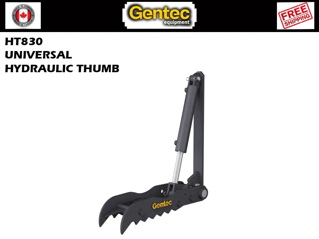 Ht830 Gentec Universal Hydraulic Excavator Thumbs, 4000-9900 Lbs Excavators 1