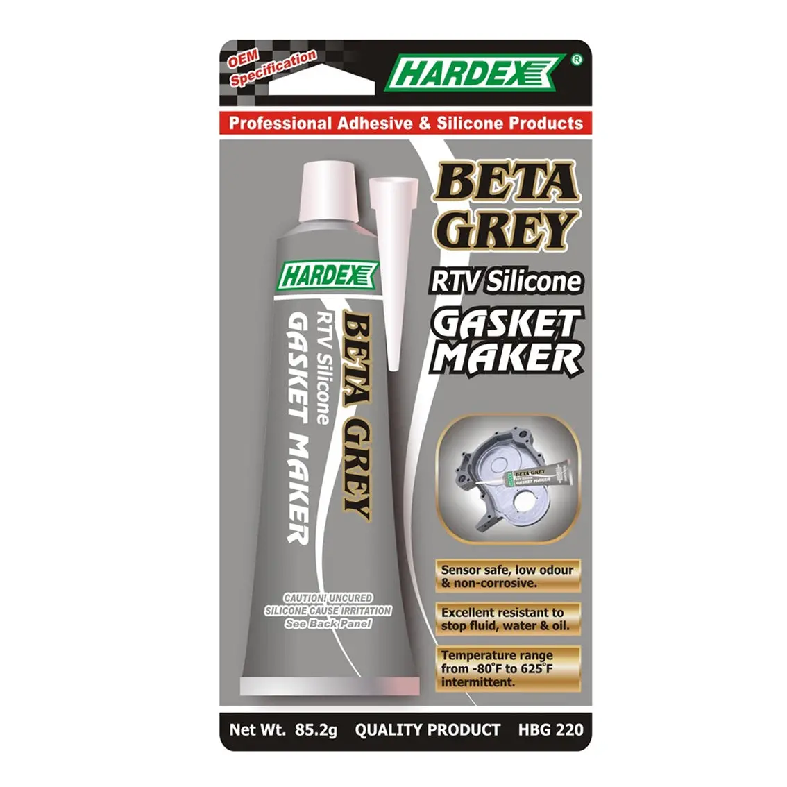 Hardex Beta Grey Rtv Silicone Gasket Maker 85.2G 1
