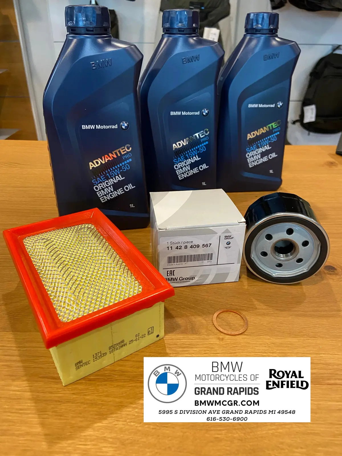 Bmw Oil Change Kit With Air Filter F650/F700/F800gs Twin 2007-2018 1