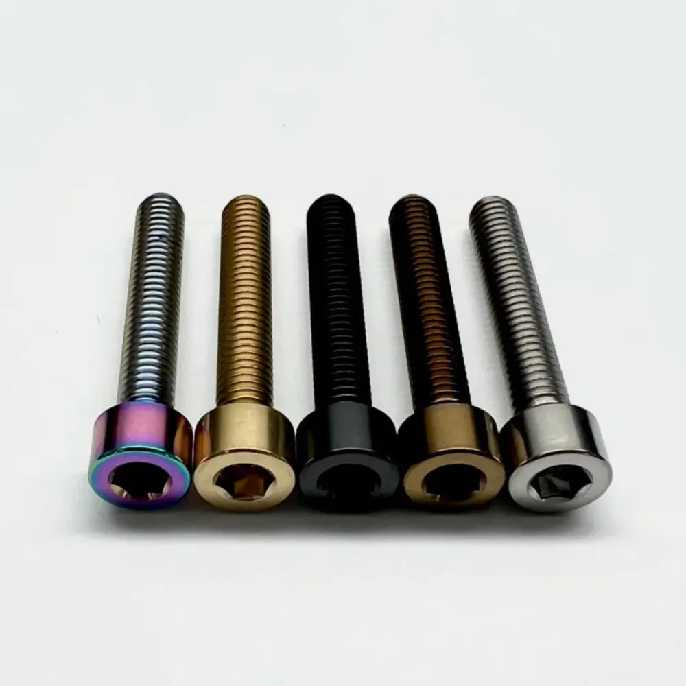 Top Cap Headset Titanium Bolt - Capped Head (M6x35mm) 1