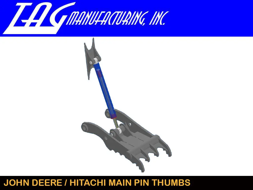 Tag Main Pin Thumb For John Deere & Hitachi Mini Excavators 1