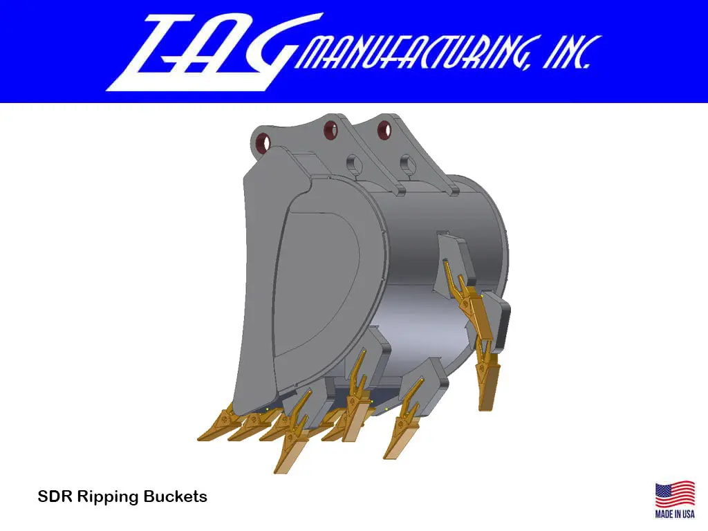 Tag Ripper Buckets For 12,000 - 16,000 Lbs. John Deere Mini Excavators 1