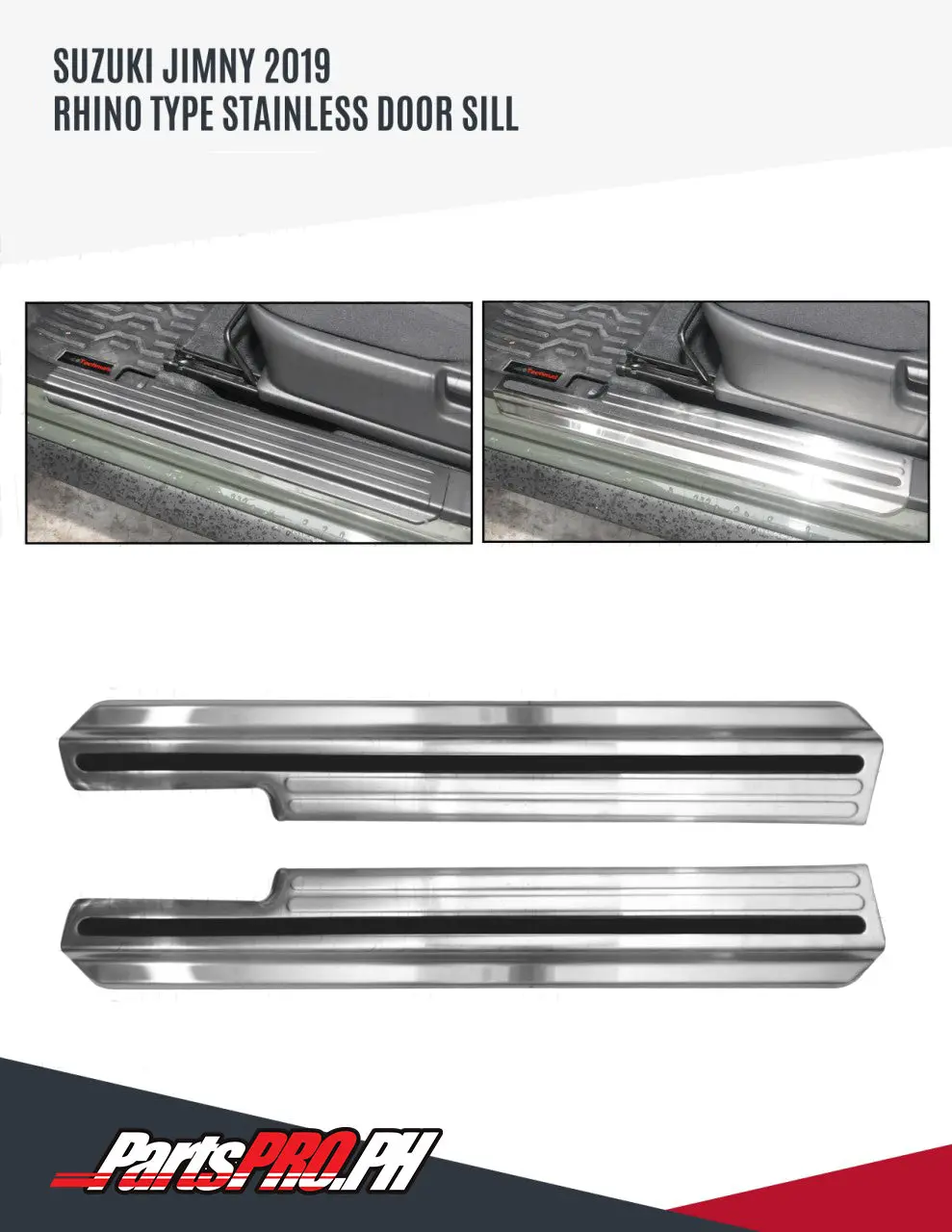 Rhino Type Stainless Door Sill For Suzuki Jimny 2019 1