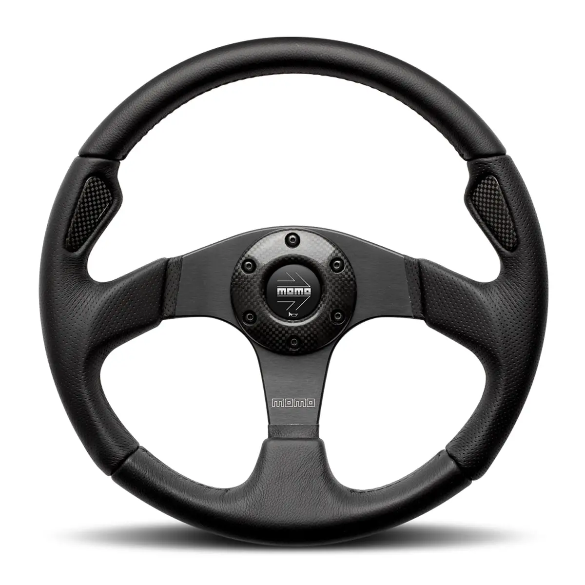 Momo Steering Wheel Jet Black Spoke 350 1