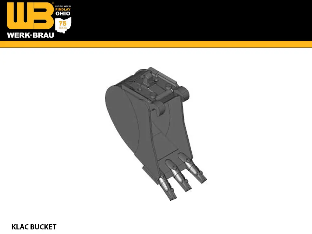 Werk-Brau Klac Bucket For Excavators 7,500 - 11,000 Lbs. Excavators (Mini 15) 1