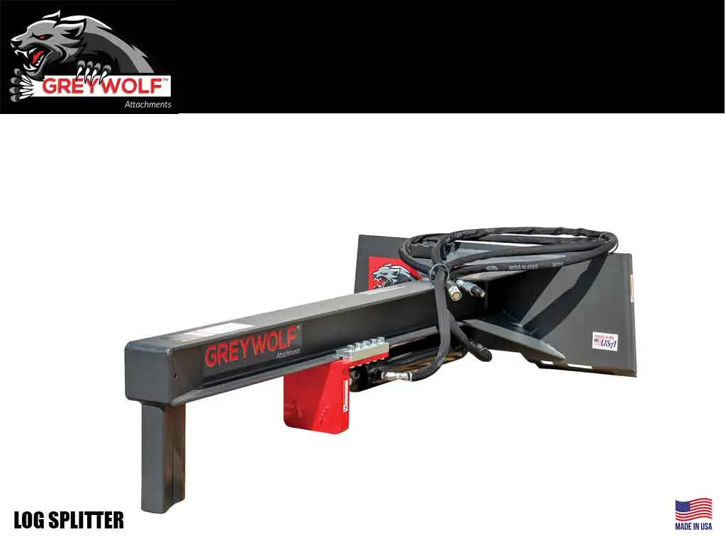 Greywolf 24 Ton, Inverted Log Splitter With Skid Steer Mount 1