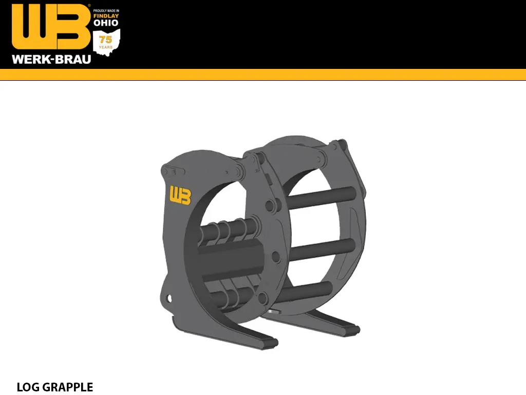 Werk-Brau Log Sorting Grapple Forks For Wheel Loaders 20,000 - 26,000 Lbs. (Class 2) 1