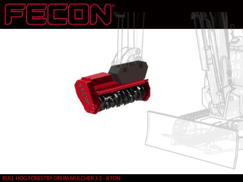 Fecon Bull Hog Drum Mulcher For 7000 - 16000 Lbs. Excavators 1
