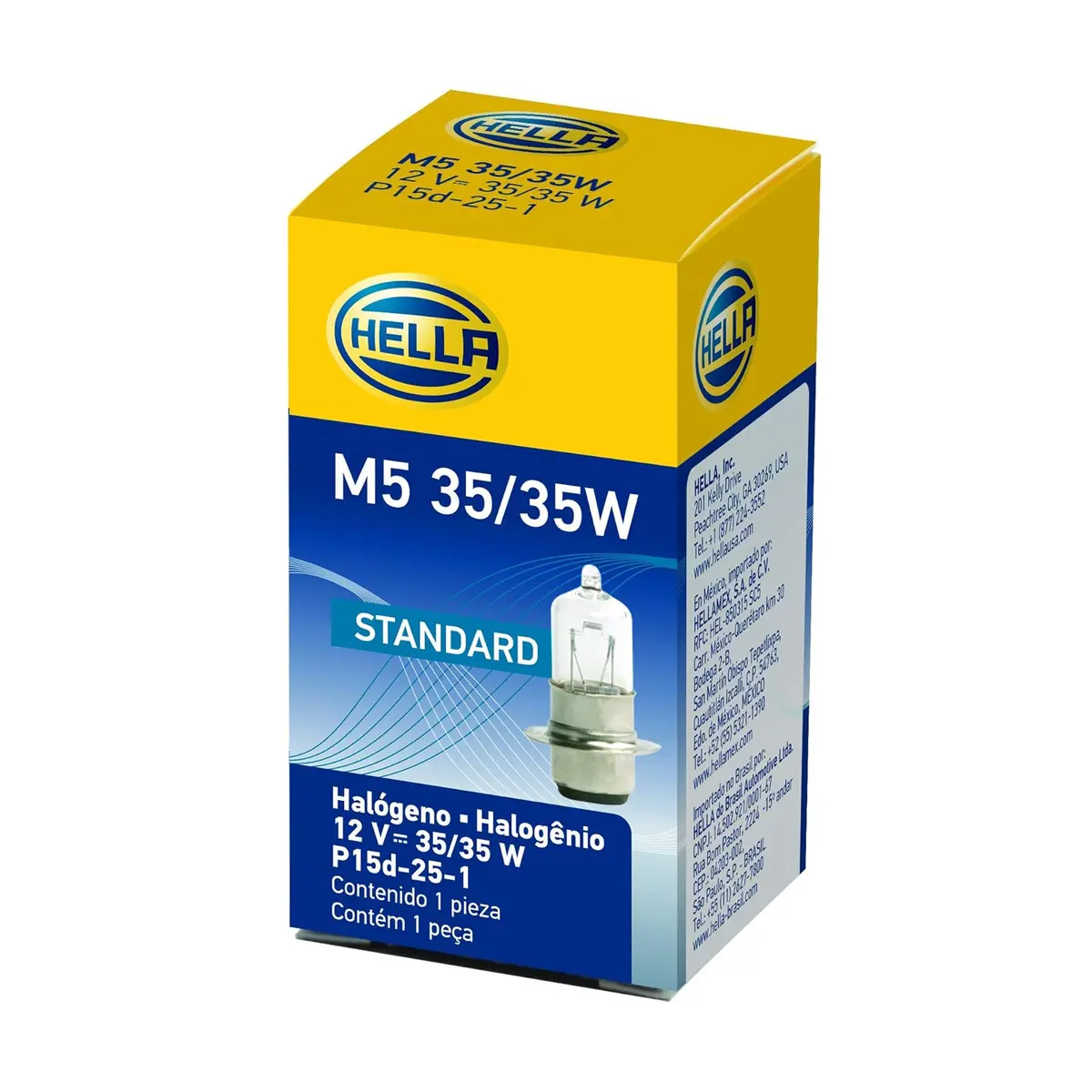 Hella Standard Motorcycle Halogen Bulb M5 35/35W 12V 1